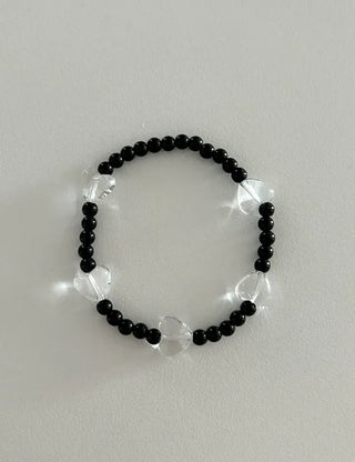 Transparent Heart Bead Bracelet Handmade Summer Jewelry