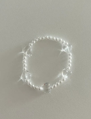 Transparent Heart Bead Bracelet Handmade Summer Jewelry