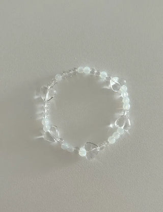 Transparent Heart Bead Bracelet Handmade Summer Jewelry