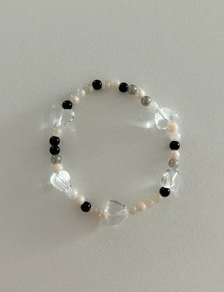 Transparent Heart Bead Bracelet Handmade Summer Jewelry