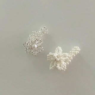 Beaded Flower Ring Pearl Cotton Bloom Spring Resort Look