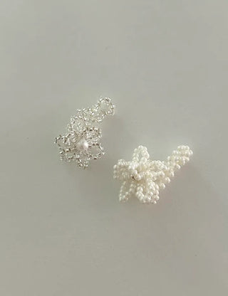 Beaded Flower Ring Pearl Cotton Bloom Spring Resort Look