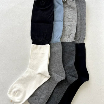 Frill Half-and-Half Knee Socks Spring/Summer Women's Fashion Socks