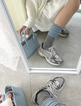 Frill Half-and-Half Knee Socks Spring/Summer Women's Fashion Socks