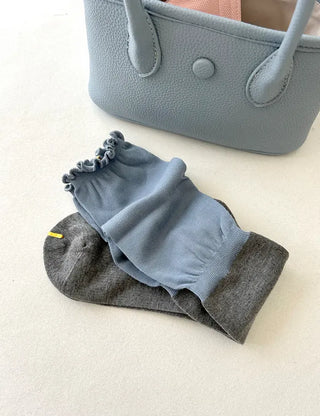Frill Half-and-Half Knee Socks Spring/Summer Women's Fashion Socks