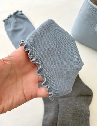 Frill Half-and-Half Knee Socks Spring/Summer Women's Fashion Socks