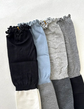 Frill Half-and-Half Knee Socks Spring/Summer Women's Fashion Socks