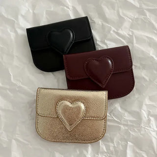 Cowhide in-1 Women's Card Wallet Heart Wallet