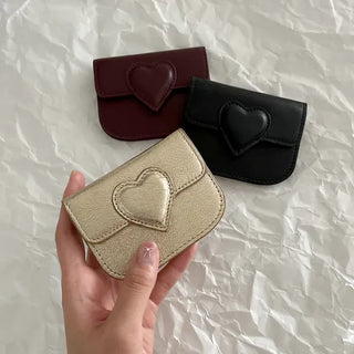Cowhide in-1 Women's Card Wallet Heart Wallet