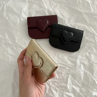 Cowhide in-1 Women's Card Wallet Heart Wallet