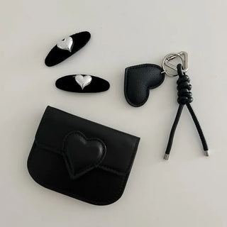 Cowhide in-1 Women's Card Wallet Heart Wallet