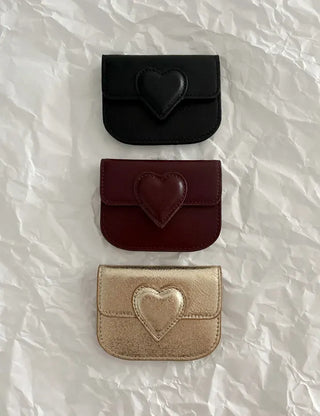 Cowhide in-1 Women's Card Wallet Heart Wallet