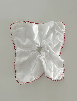 Red Lace Scrunchie Square Scrunchie Spring Summer