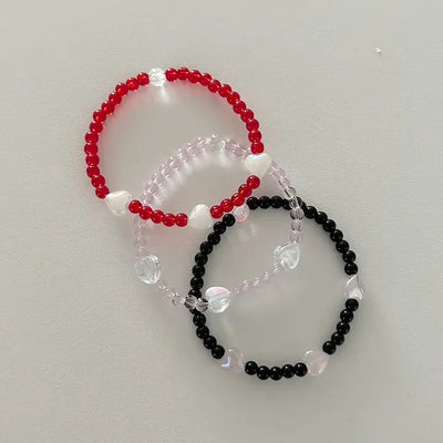 Aurora Heart Bead Bracelet Handmade Women's Summer Jewelry