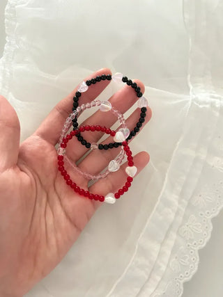 Aurora Heart Bead Bracelet Handmade Women's Summer Jewelry