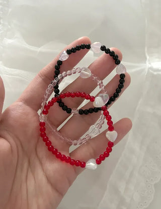 Aurora Heart Bead Bracelet Handmade Women's Summer Jewelry