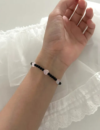 Aurora Heart Bead Bracelet Handmade Women's Summer Jewelry