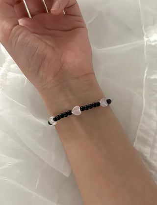 Aurora Heart Bead Bracelet Handmade Women's Summer Jewelry