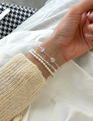 Aurora Heart Bead Bracelet Handmade Women's Summer Jewelry