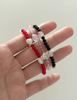 Aurora Heart Bead Bracelet Handmade Women's Summer Jewelry