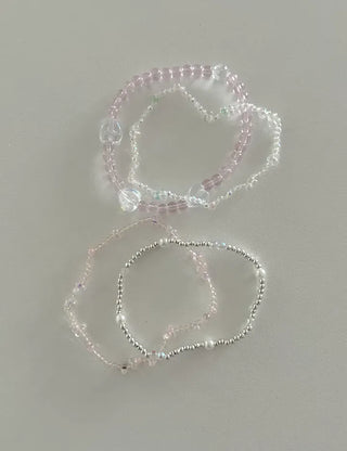 Aurora Heart Bead Bracelet Handmade Women's Summer Jewelry