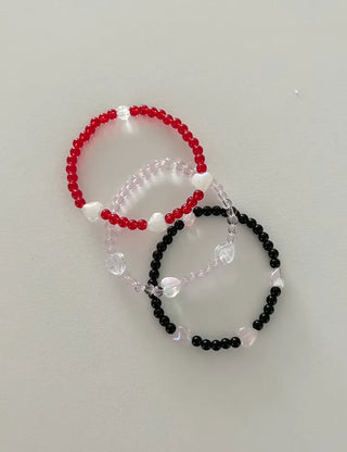 Aurora Heart Bead Bracelet Handmade Women's Summer Jewelry