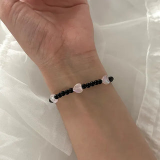 Aurora Heart Bead Bracelet Handmade Women's Summer Jewelry