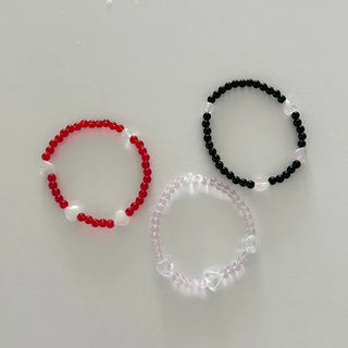 Aurora Heart Bead Bracelet Handmade Women's Summer Jewelry