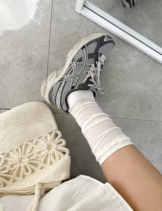 Mesh Frill Knee Socks Spring/Summer Women's Fashion Socks