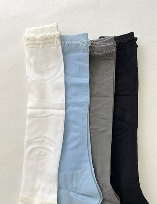 Mesh Frill Knee Socks Spring/Summer Women's Fashion Socks