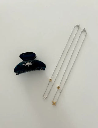 Starlight Crescent Hair Clip Half-Up Mini Updo Hair Clip