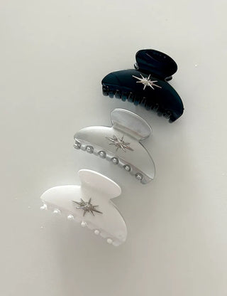 Starlight Crescent Hair Clip Half-Up Mini Updo Hair Clip