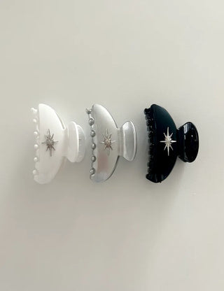 Starlight Crescent Hair Clip Half-Up Mini Updo Hair Clip