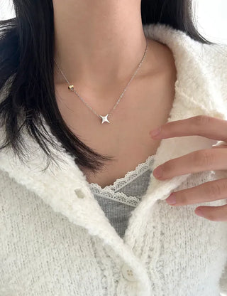Starlight Pendant Chain Necklace Four Seasons Layered Necklace
