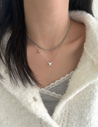 Starlight Pendant Chain Necklace Four Seasons Layered Necklace