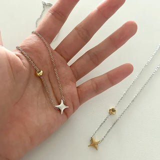 Starlight Pendant Chain Necklace Four Seasons Layered Necklace