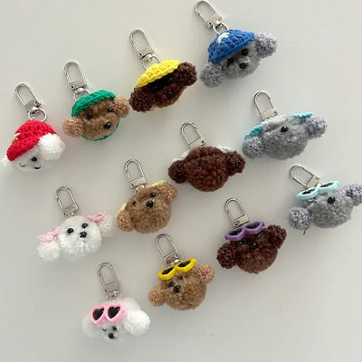 Mini Poodle Doll Keyring Phone Strap Bag Keyring Key Holder Keyring
