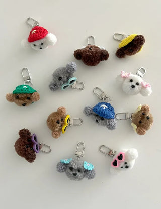 Mini Poodle Doll Keyring Phone Strap Bag Keyring Key Holder Keyring