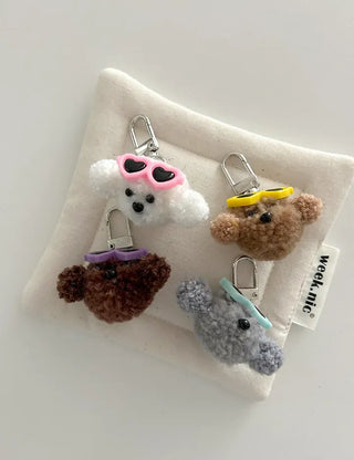 Mini Poodle Doll Keyring Phone Strap Bag Keyring Key Holder Keyring