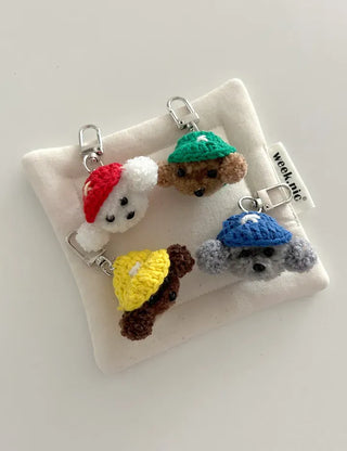 Mini Poodle Doll Keyring Phone Strap Bag Keyring Key Holder Keyring