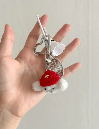Mini Poodle Doll Keyring Phone Strap Bag Keyring Key Holder Keyring
