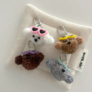 Mini Poodle Doll Keyring Phone Strap Bag Keyring Key Holder Keyring