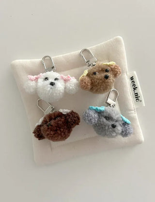 Mini Poodle Doll Keyring Phone Strap Bag Keyring Key Holder Keyring
