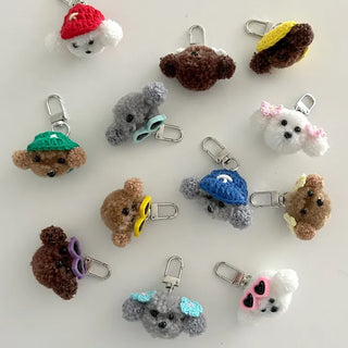 Mini Poodle Doll Keyring Phone Strap Bag Keyring Key Holder Keyring