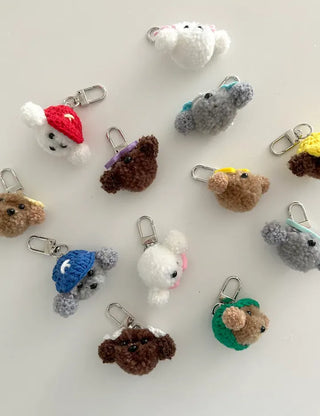 Mini Poodle Doll Keyring Phone Strap Bag Keyring Key Holder Keyring