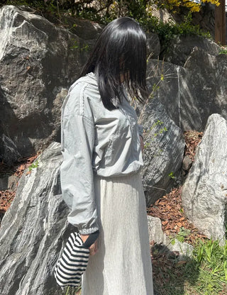 Lace hooded windbreaker for women rainy season jumper