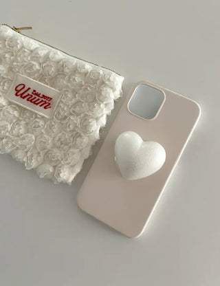 Sand Pearl Heart Smart Talk Attachable Phone Case