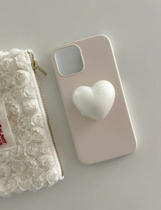 Sand Pearl Heart Smart Talk Attachable Phone Case