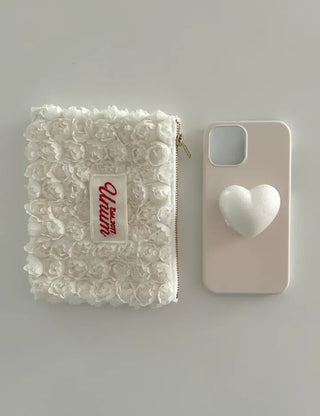 Sand Pearl Heart Smart Talk Attachable Phone Case