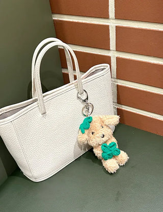 Four-leaf clover puppy doll keyring key holder bag charm key ring